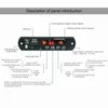 A diagram explaining the features and controls of a Bluetooth decoder board. Produktbild-Vorschau