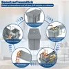 A collage of images demonstrating the use and features of a kitchen trash can system. Voir les images du produit