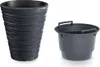A dark gray planter and a dark gray bucket are shown against a white background. Náhľad obrázku produktu