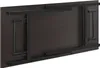 The underside of a folded, dark brown rectangular table with a black metal frame. Náhľad obrázku produktu