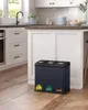 SONGMICS Mülleimer Mülltrennsystem, aus Metall, 24 L, Küche Produktbild-Vorschau 9