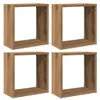 vidaXL Mensole a muro a cubo 4 pz. Rovere artigianale Anteprima dell’immagine prodotto 1
