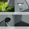 Tente tunnel Roskilde pour 6 personnes - gris clair/gris Voir les images du produit 4