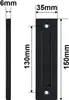 sada 2 ks - Kryt posuvných dverí [čierny matný] - 150 mm Náhľad obrázku produktu 2