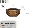 HolzGarden Pflanzkübel Set 3 Stück Holz Teak Imprägniert Produktbild-Vorschau 3