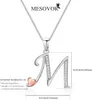 Mesovor iniciály náhrdelník striebro 925 so zirkónmi, Náhľad obrázku produktu 2