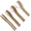 Oblique Unique 4 Jute Band Rollen mit Spitze Deko Bänder Produktbild-Vorschau 1