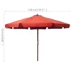 vidaXL Ombrellone con asta in legno 330 cm terracotta Anteprima dell’immagine prodotto 4