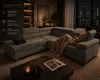 Goldstoff Voyage Cord-Ecksofa mit Schlaffunktion Braun Produktbild-Vorschau 4