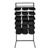 A black display stand with multiple shelves for hats, shown against a white background. Náhled obrázku produktu