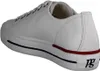A white leather sneaker is shown from a side-rear angle against a white background. Produktbild-Vorschau