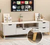 Komoda biela do obývačky s policami elegantný módny moderný Náhľad obrázku produktu 5