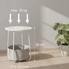 relaxdays Runder Beistelltisch mit Korb Produktbild-Vorschau 4