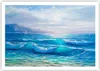 Poster - Poster ohne Rahmen - Meer Welle Möwe - 100x70 cm - Produktbild-Vorschau 1