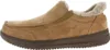 Side view of a brown Skechers slipper with fur lining. Produktbild-Vorschau