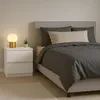 Nachtkommode 2er Set Weiß mit 2 grifflosen Schubladen Produktbild-Vorschau 1