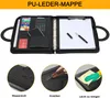 A4 Schreibmappe, Leder Konferenzmappe, Dokumentenmappe mit Produktbild-Vorschau 3