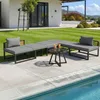 Gartensofa 2-in-1 Outdoor Loungsofa verstelbar mit 11cm Produktbild-Vorschau 13