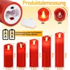 Sada 5 LED sviečok, skutočný vosk, blikajúce plamienky bez Náhľad obrázku produktu 2