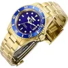 Invicta Pro Diver Herrenuhr Gold mit Blauem Zifferblatt Produktbild-Vorschau 2