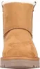 A close-up front view of a brown faux fur-lined boot. Voir les images du produit