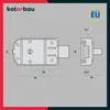 KOTARBAU® Zusatzschloss 60 mm Weiß mit Außenzylinder Produktbild-Vorschau 7