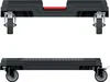 Two views of a black and red wheeled transport cart against a white background. Náhled obrázku produktu