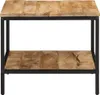 vidaXL Couchtisch 55x55x45 cm Raues Massivholz Mango Produktbild-Vorschau 2