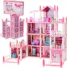 Aga Puppenhaus rosa + Zubehör Produktbild-Vorschau 1