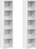 vidaXL CD-Regale 2 Stk. Hochglanz-Weiß 21x16x93,5 cm Produktbild-Vorschau 4