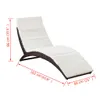 vidaXL Bain de soleil pliable avec support Poly rotin brun Voir les images du produit 7