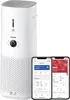 A white Philips air purifier and two smartphones displaying the Philips Air+ app, shown against a white background. Podgląd zdjęcia produktu