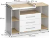 Fasciatoio Vicco Oskar Rovere bianco/dorato 143.2 x 93 cm Anteprima dell’immagine prodotto 3
