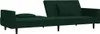 Schlafsofa 2-Sitzer mit 2 Kissen Dunkelgrün Samt Produktbild-Vorschau 5