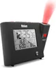 A black Mebus digital alarm clock with a red projection beam. Podgląd zdjęcia produktu