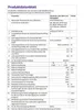 A product data sheet with energy consumption information for electronic displays. Produktbild-Vorschau