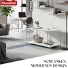 A modern living room or office space with a lowboard, desk, chair, and rug. Anteprima dell’immagine prodotto
