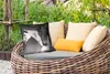 MuchoWow® Outdoor Kissen - Pferde - Tiere - Schwarz - Weiß Produktbild-Vorschau 3