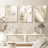 Trayosin 3szt Boho Pampas Grass Poster Set Nature Canvas Podgląd zdjęcia produktu 3