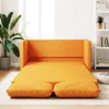 vidaXL Bodensofa mit Schlaffunktion Dunkelgelb 112x174x55 Produktbild-Vorschau 2