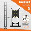 TEENO Aluminium telescoopladder, 6,2 meter, inklapbare Productafbeelding-voorbeeld 2