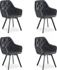 Homestyle4u 2352, Polsterstuhl drehbar 4er Set Samt Produktbild-Vorschau 1