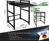 Waschmaschinenregal 74x65x111cm mit Auszug Schwarz Produktbild-Vorschau 4