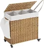 Koš na prádlo na kolečkách 3 přihrádky 66 cm Náhled obrázku produktu 20
