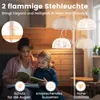 COSTWAY Rattan Stehlampe Wohnzimmer, 350° drehbar, E27, Produktbild-Vorschau 4