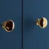 Highboard mit Glastüren in dunkelblau mit goldfarbenen Produktbild-Vorschau 4
