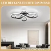 ZMH LED Deckenleuchte Schwarz Deckenlampe 80CM Dimmbar mit Produktbild-Vorschau 4