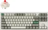 A mechanical keyboard and a keyboard switch are shown against a white background. Produktbild-Vorschau