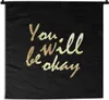 MuchoWow® Wandteppich Wandbehang Zitat - Motivation - Gold Produktbild-Vorschau 1