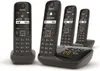 Schwarzes quattro dect schnurloses telefon mit Produktbild-Vorschau 1